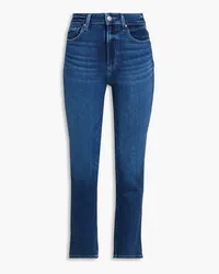 Paige Faded high-rise straight-leg jeans - Blue Blue