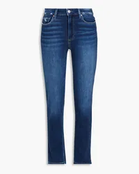 Paige Faded high-rise straight-leg jeans - Blue Blue