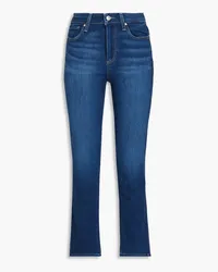 Paige Faded high-rise straight-leg jeans - Blue Blue