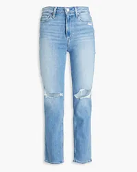 Paige Faded high-rise straight-leg jeans - Blue Blue