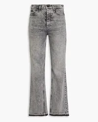 Rag & Bone Harley acid-wash high-rise straight-leg jeans - Gray Gray