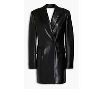 MSGM Cutout faux-leather mini dress - Black Black