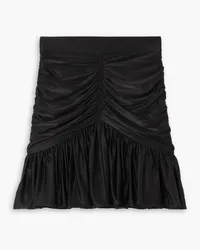 Paco Rabanne Ruched glossed-jersey mini skirt - Black Black