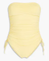 Melissa Odabash Sydney strapless ruched swimsuit - Yellow Yellow