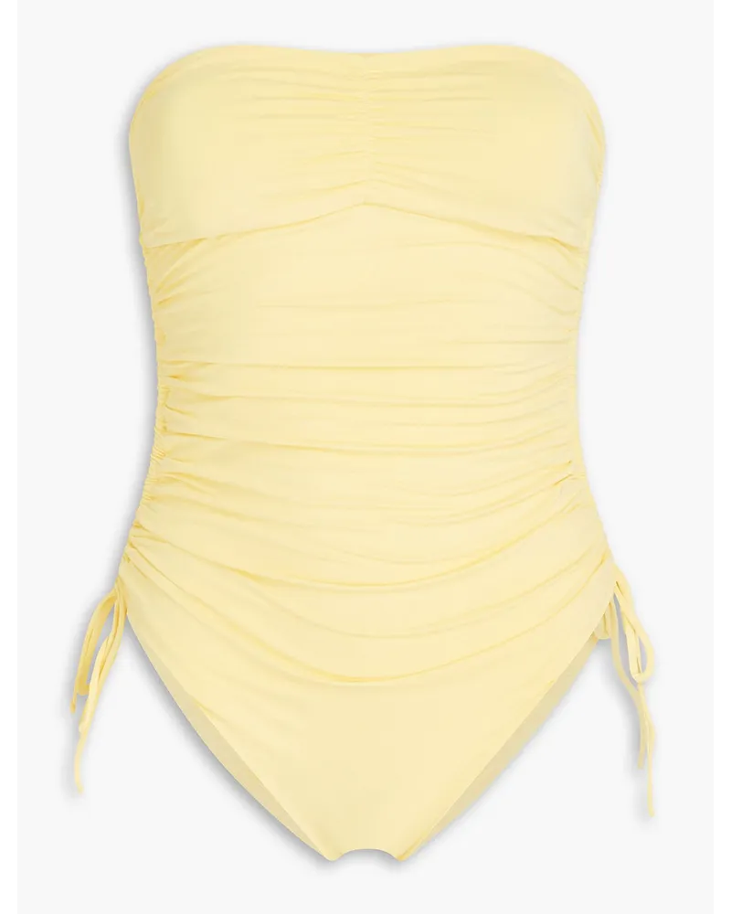 Melissa Odabash Sydney strapless ruched swimsuit - Yellow Yellow