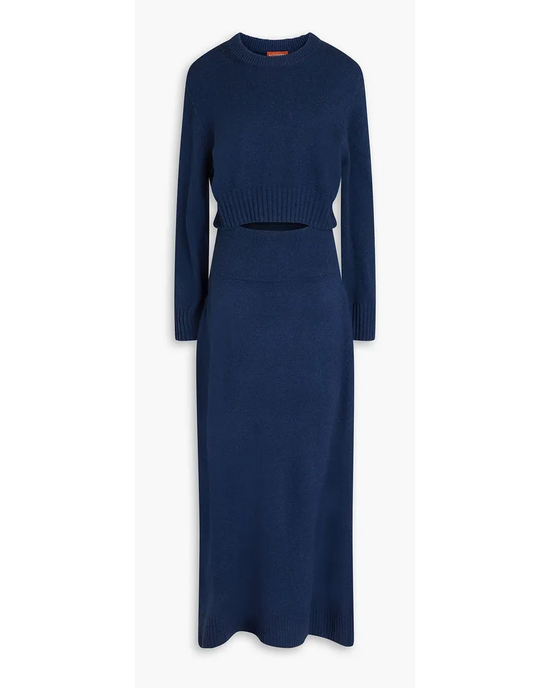 Altuzarra Cutout ribbed cashmere midi dress - Blue Blue