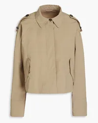 Brunello Cucinelli Bead-embellished canvas jacket - Neutral Neutral