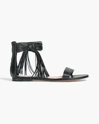 Gianvito Rossi Noelle fringed leather sandals - Black Black