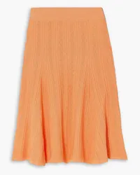 ROTATE Birger Christensen Bastia pointelle-knit skirt - Orange Orange