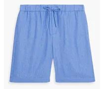 Filipe linen and cotton-blend shorts - Blue