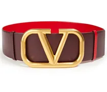 VLOGO leather waist belt - Purple