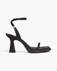 Alexander Wang Embellished satin platform sandals - Black Black