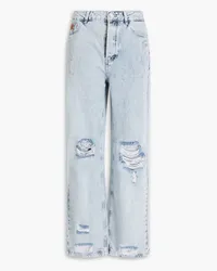 Holzweiler Bleached high-rise straight-leg jeans - Blue Blue