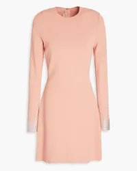 Elie Saab Crystal-embellished ponte mini dress - Pink Pink