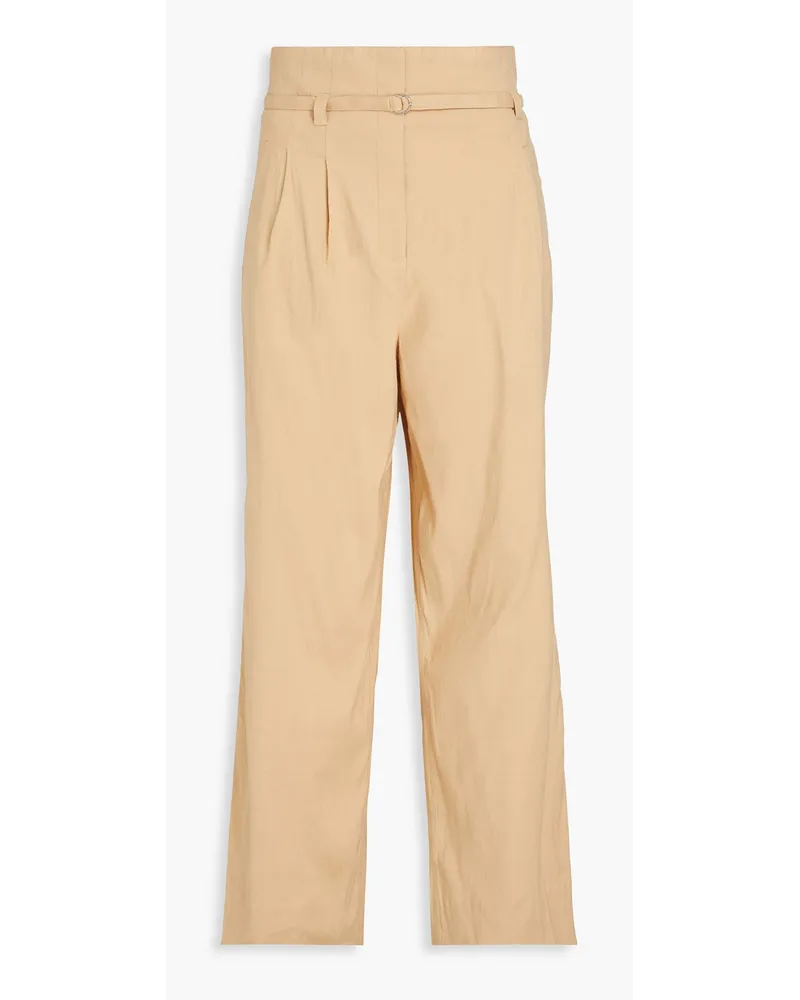 Derek Lam Linen-blend wide-leg pants - Neutral Neutral