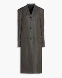 Acne Studios Striped linen-blend twill coat - Gray Gray