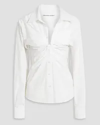 Alexander Wang Ruched cotton-poplin shirt - White White