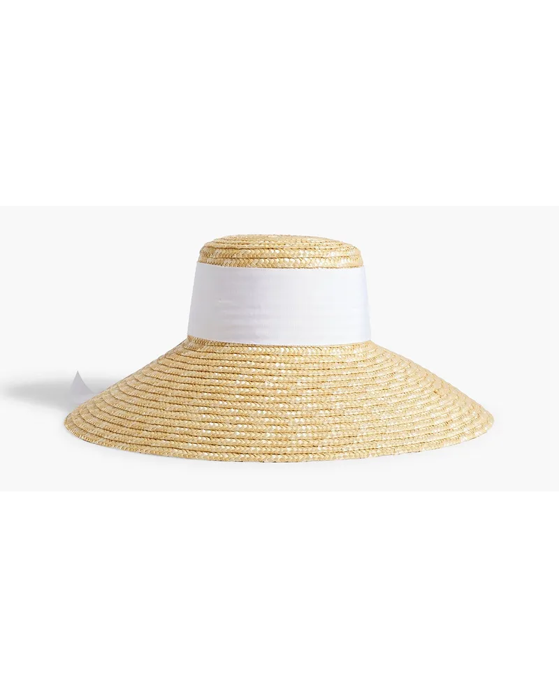 Eugenia Kim Mirabel grosgrain-trimmed straw sunhat - Neutral Neutral