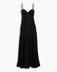 3.1 phillip lim Crystal-embellished flared satin maxi dress - Black Black