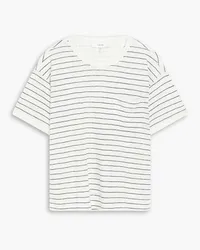 Frame Denim Striped linen-jersey T-shirt - Blue Blue