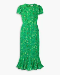 RHODE Lulani printed crepe maxi dress - Green Green