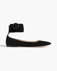 Gianvito Rossi Suede point-toe flats - Black Black