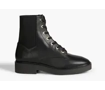 Henley leather combat boots - Black