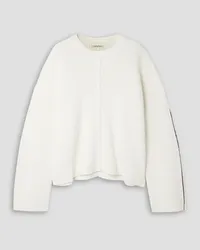 Peter Do Paneled ribbed cotton sweater - White White