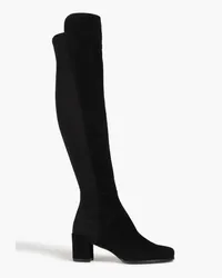 Stuart Weitzman City microstretch and suede over-the-knee boots - Black Black