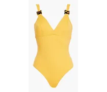 Mare embellished underwired swimsuit - Yellow