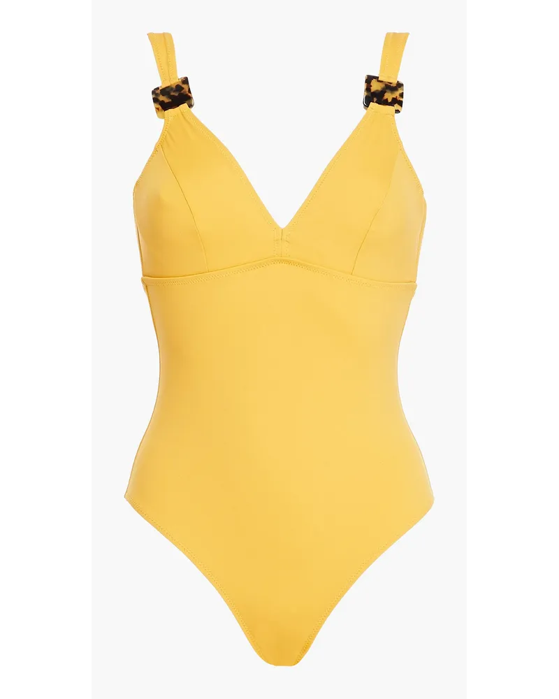 ELSE Mare embellished underwired swimsuit - Yellow Yellow