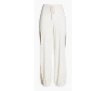 Cashmere-blend track pants - White