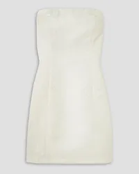 Reformation Gabby strapless satin-jacquard mini dress - White White