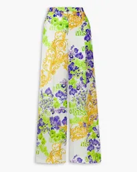 Versace Printed straight-leg satin pants - Multicolor Multicolor