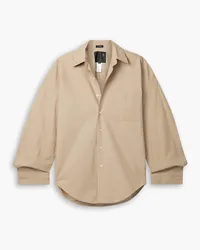 R13 Oversized cotton-poplin shirt - Neutral Neutral