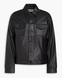 Officine Generale Pebbled-leather jacket - Black Black