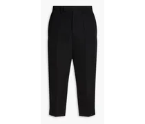 Astaires cropped wool and silk-blend pants - Black