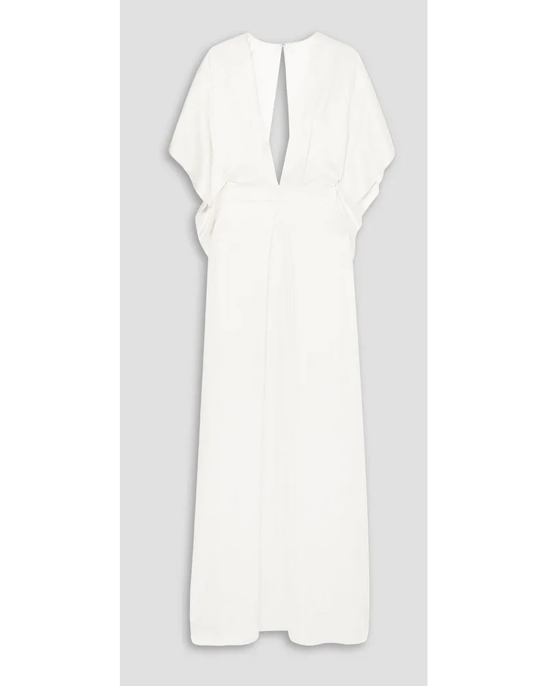 Temperley London Cape-effect cutout silk-satin gown - White White