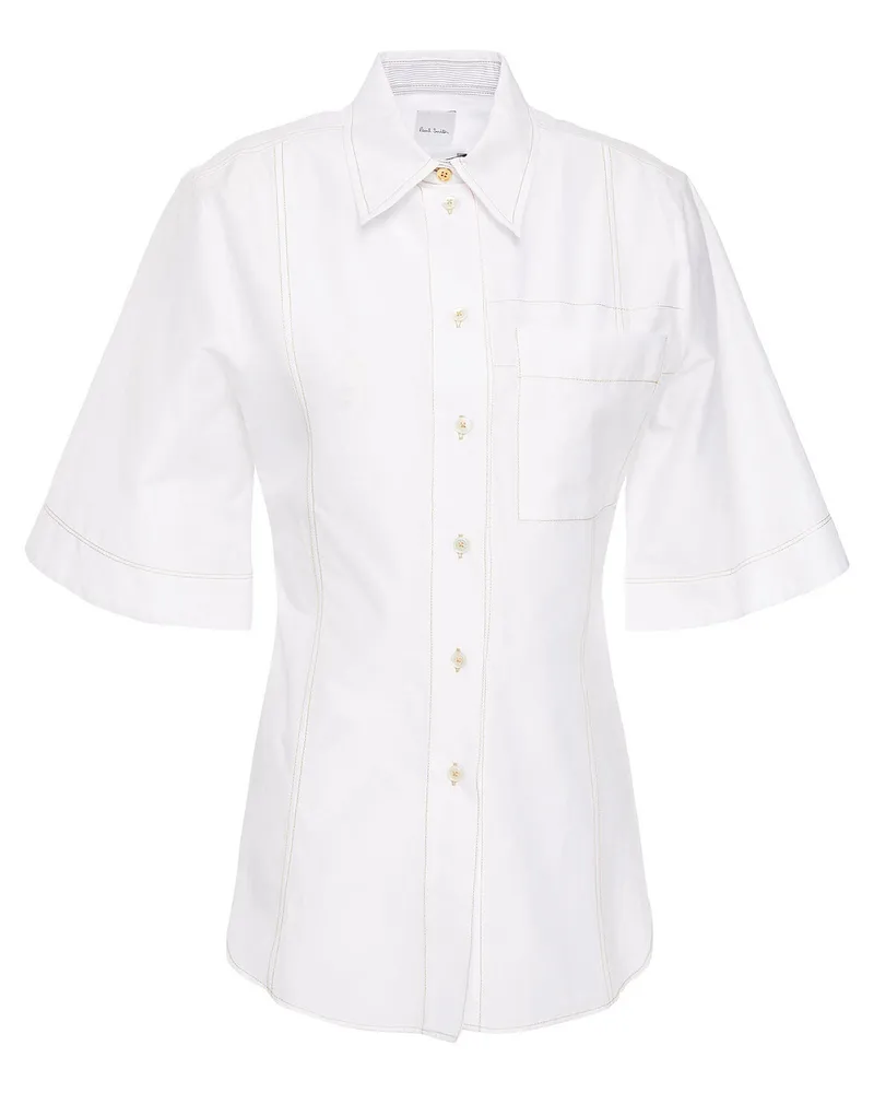 Paul Smith Cotton and silk-blend shirt - White White