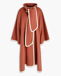 Zimmermann Draped wool-blend felt cape - Brown Brown