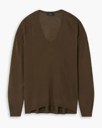 Theory Karenia silk-blend sweater - Brown Brown