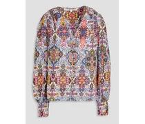 Sura paisley-print crepe de chine blouse - Multicolor