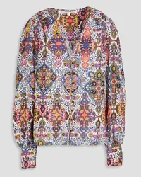 Veronica Beard Sura printed crepe de chine blouse - Multicolor Multicolor