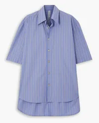 Petar Petrov Linae oversized striped cotton-poplin shirt - Blue Blue