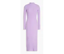 Sandy cutout ribbed cashmere midi dress - Purple