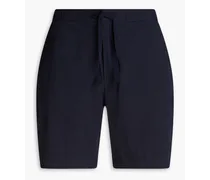 Phil cotton-seersucker drawstring shorts - Blue
