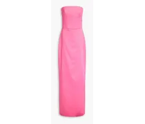 Strapless satin maxi dress - Pink