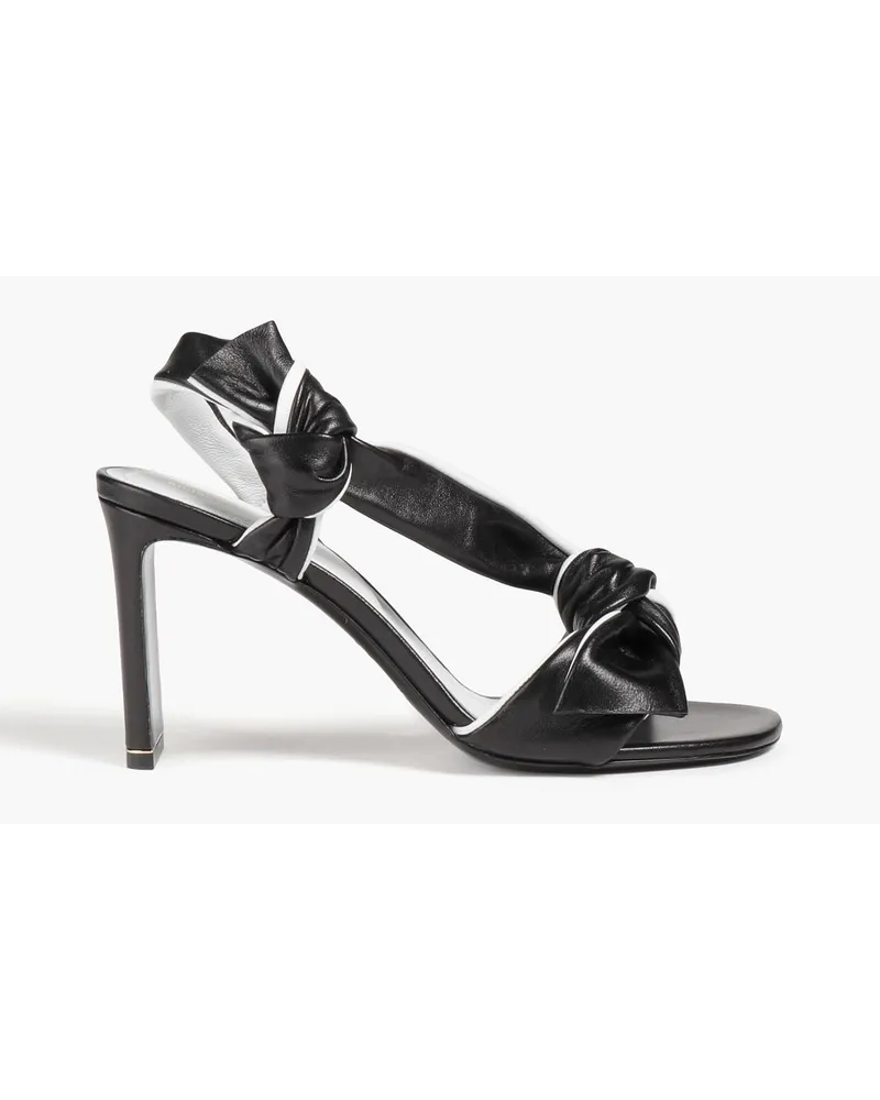 Nicholas Kirkwood Knotted two-tone leather sandals - Black Black