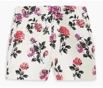 Metallic silk-blend brocade shorts - Pink