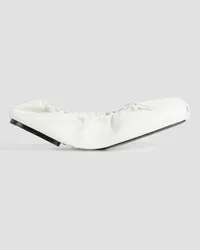 KHAITE Ashland bow-embellished leather ballet flats - White White